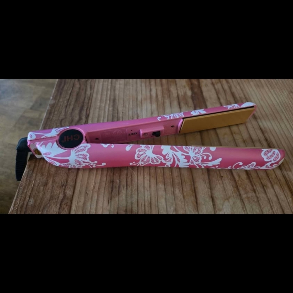 CHI Pink Floral Flat Iron